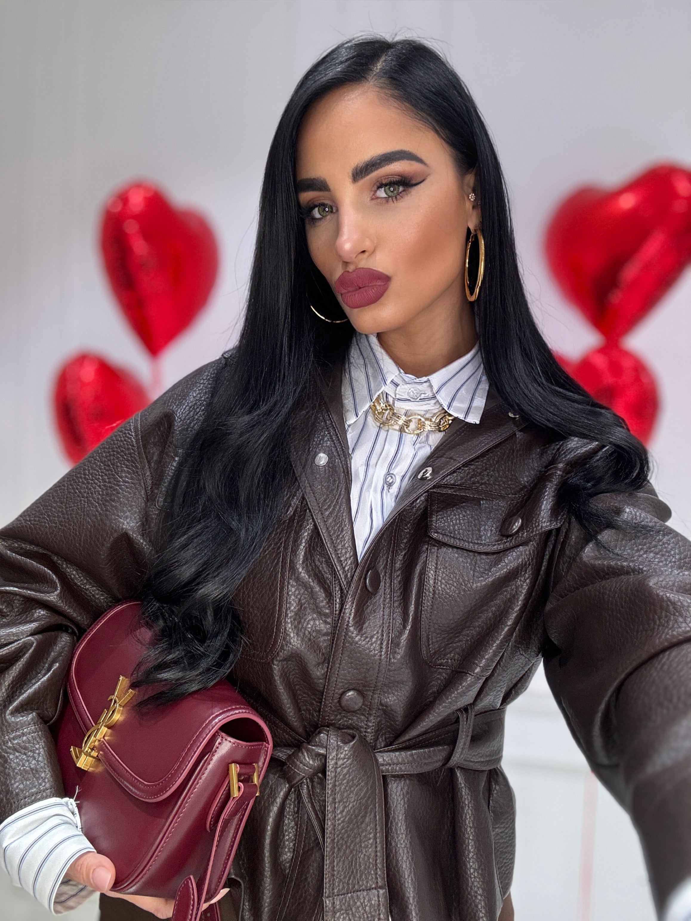 Giacca ecopelle choco