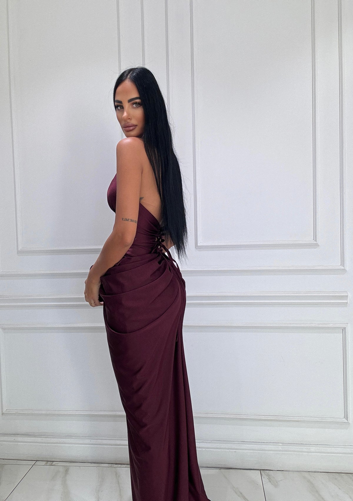 Vestito bella bordeaux