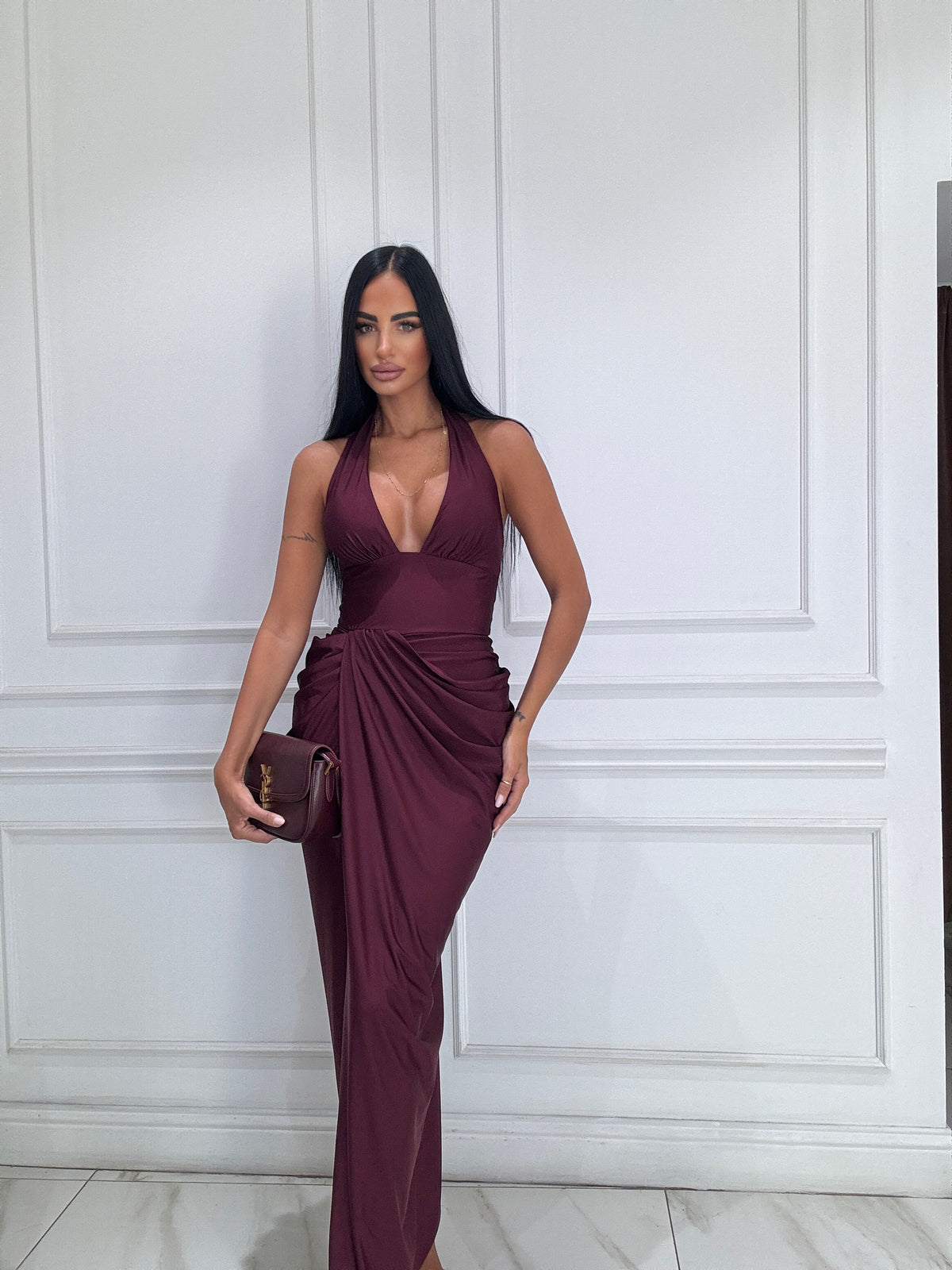 Vestito bella bordeaux