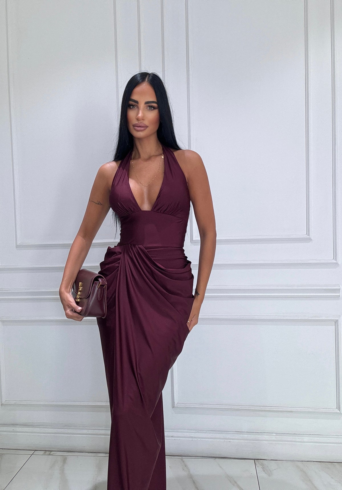 Vestito bella bordeaux