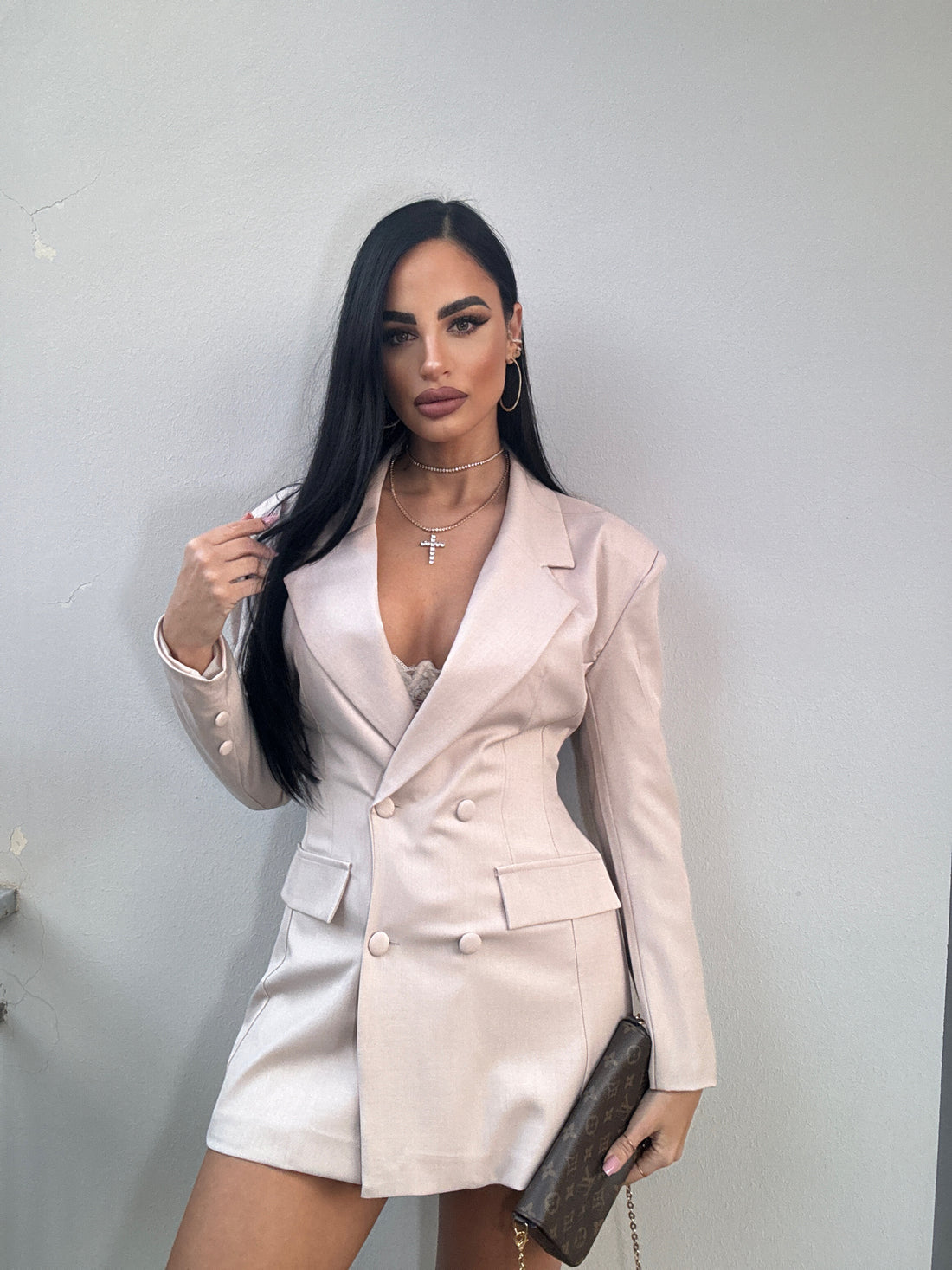 Blazer/vestito Elisabetta crema