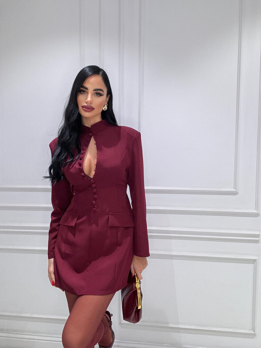 Abito blazer bordeaux