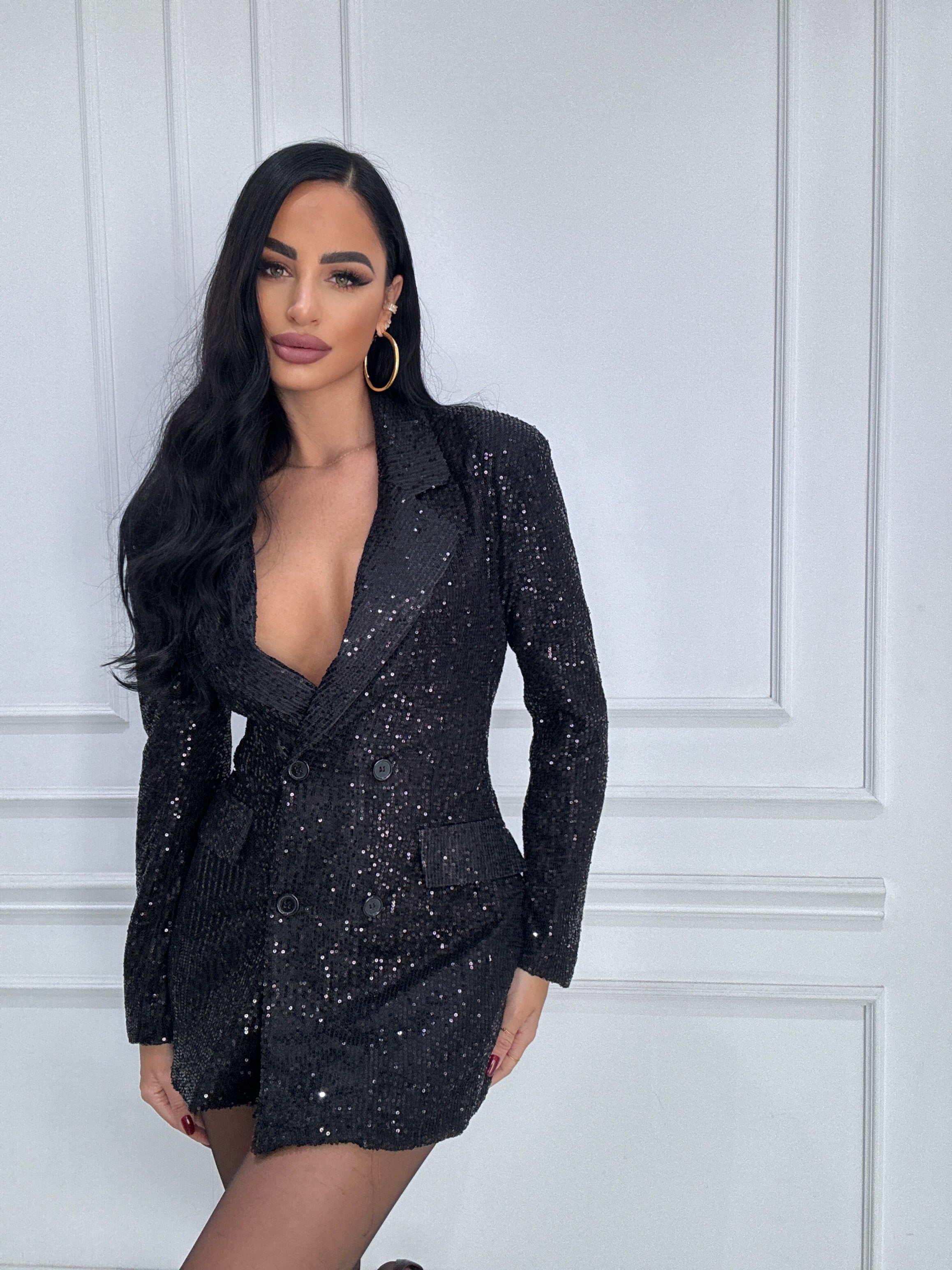 Vestito blazer paillettes