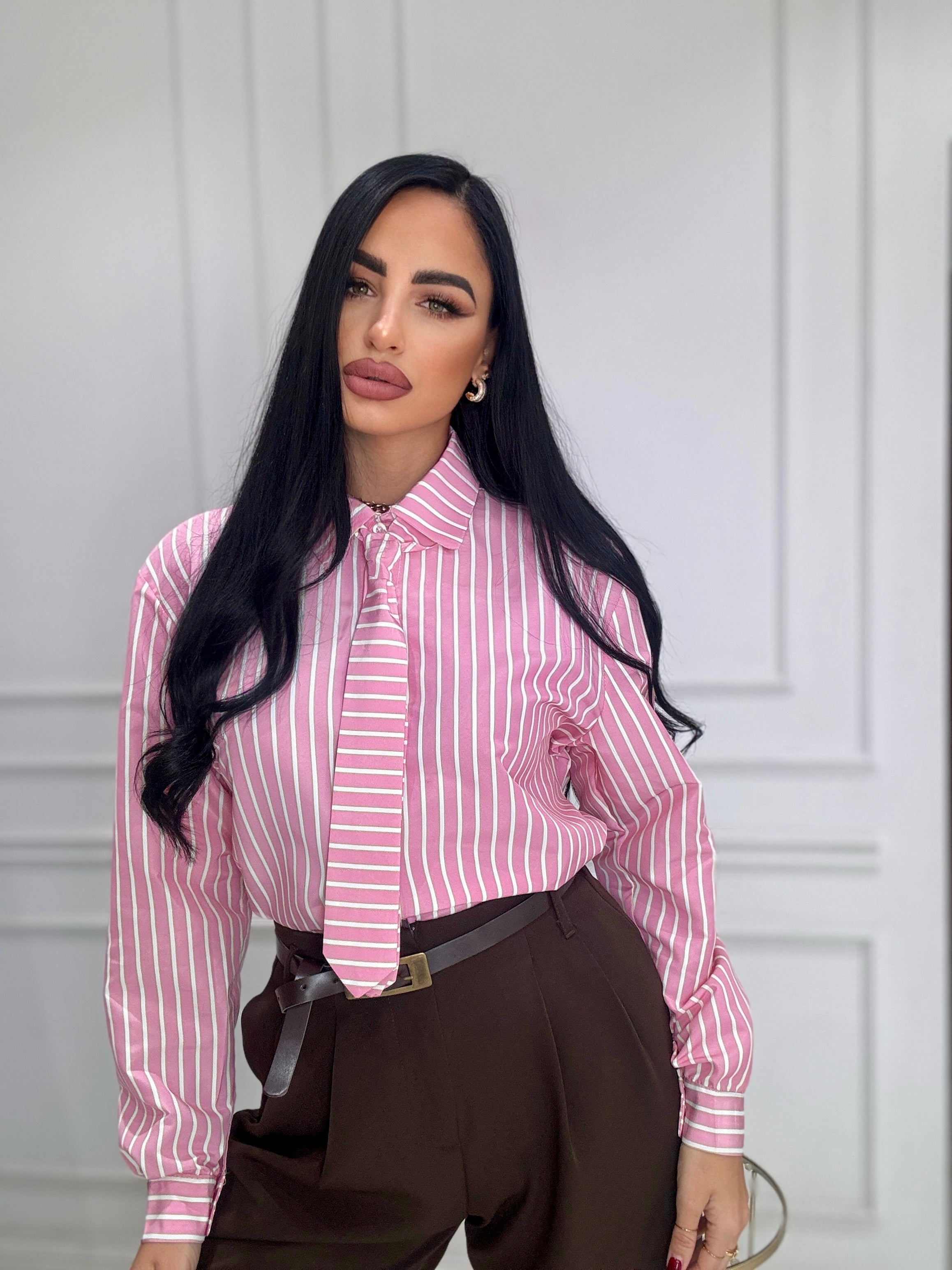Camicia cravattina in cotone