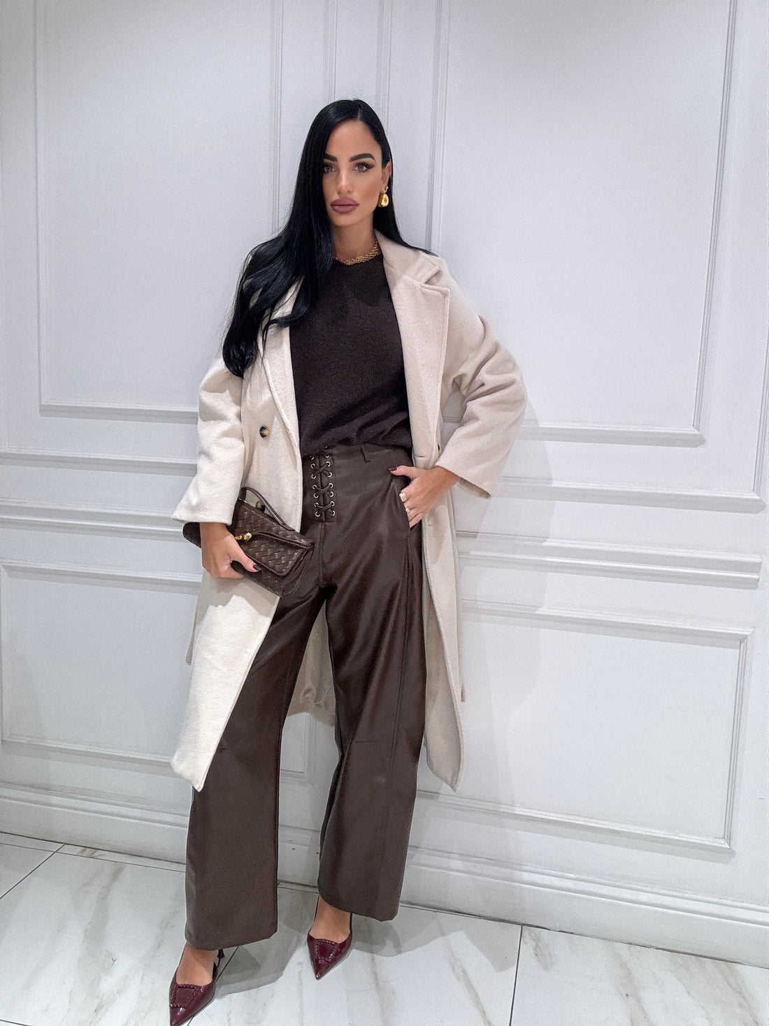 Pantalone choco Ballon ecopelle