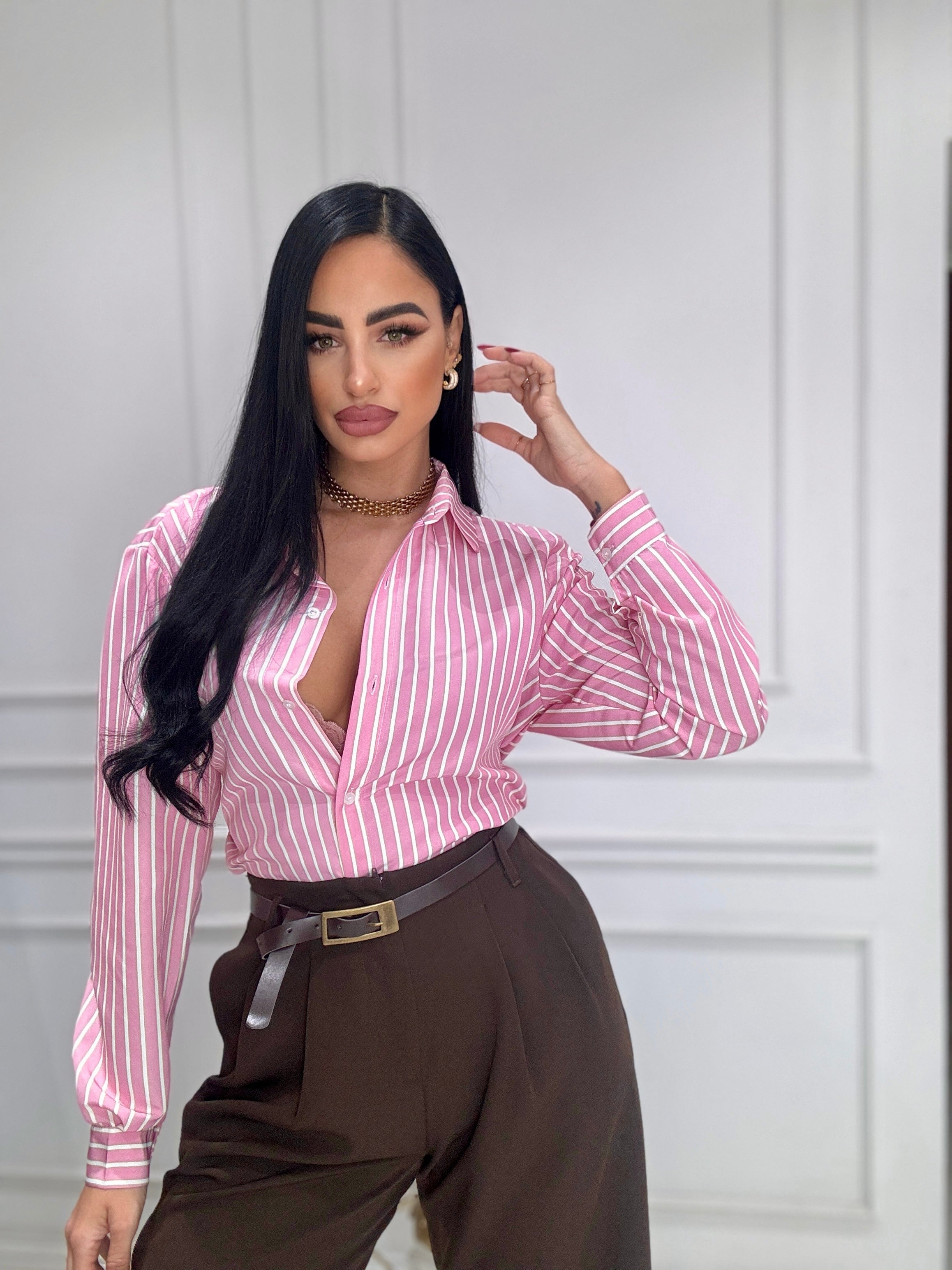 Camicia cravattina in cotone