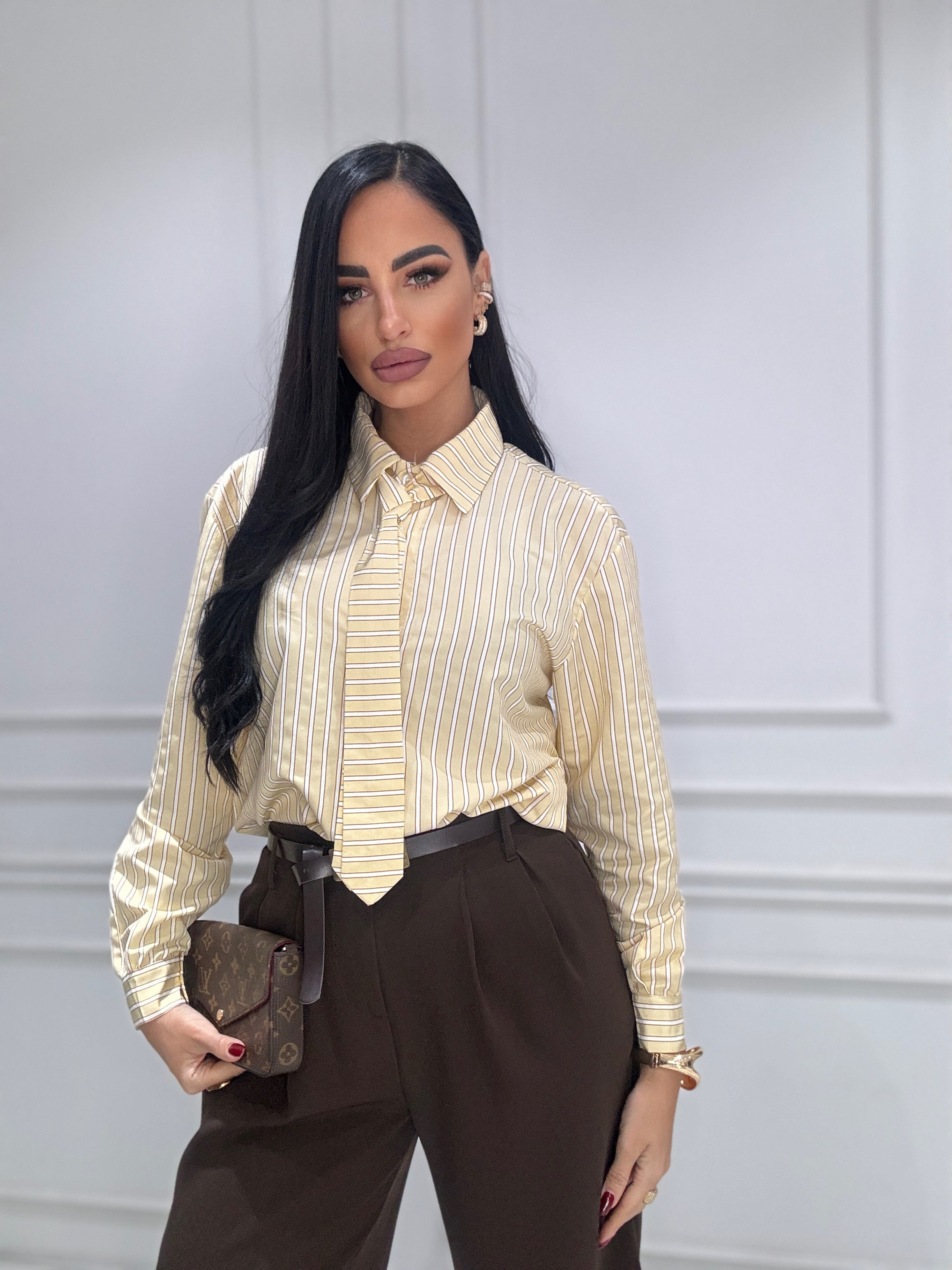 Camicia cravattina in cotone