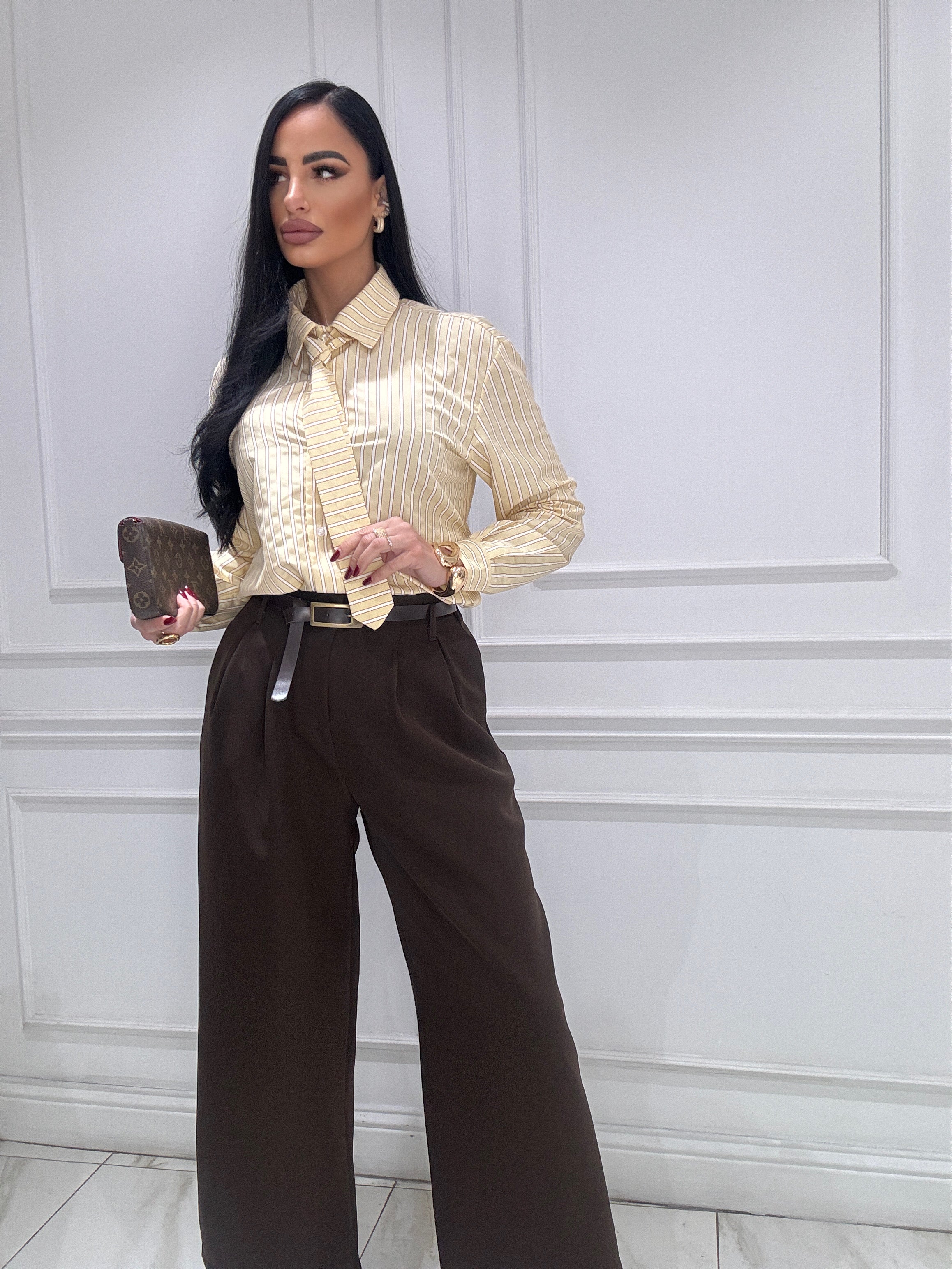 Camicia cravattina in cotone