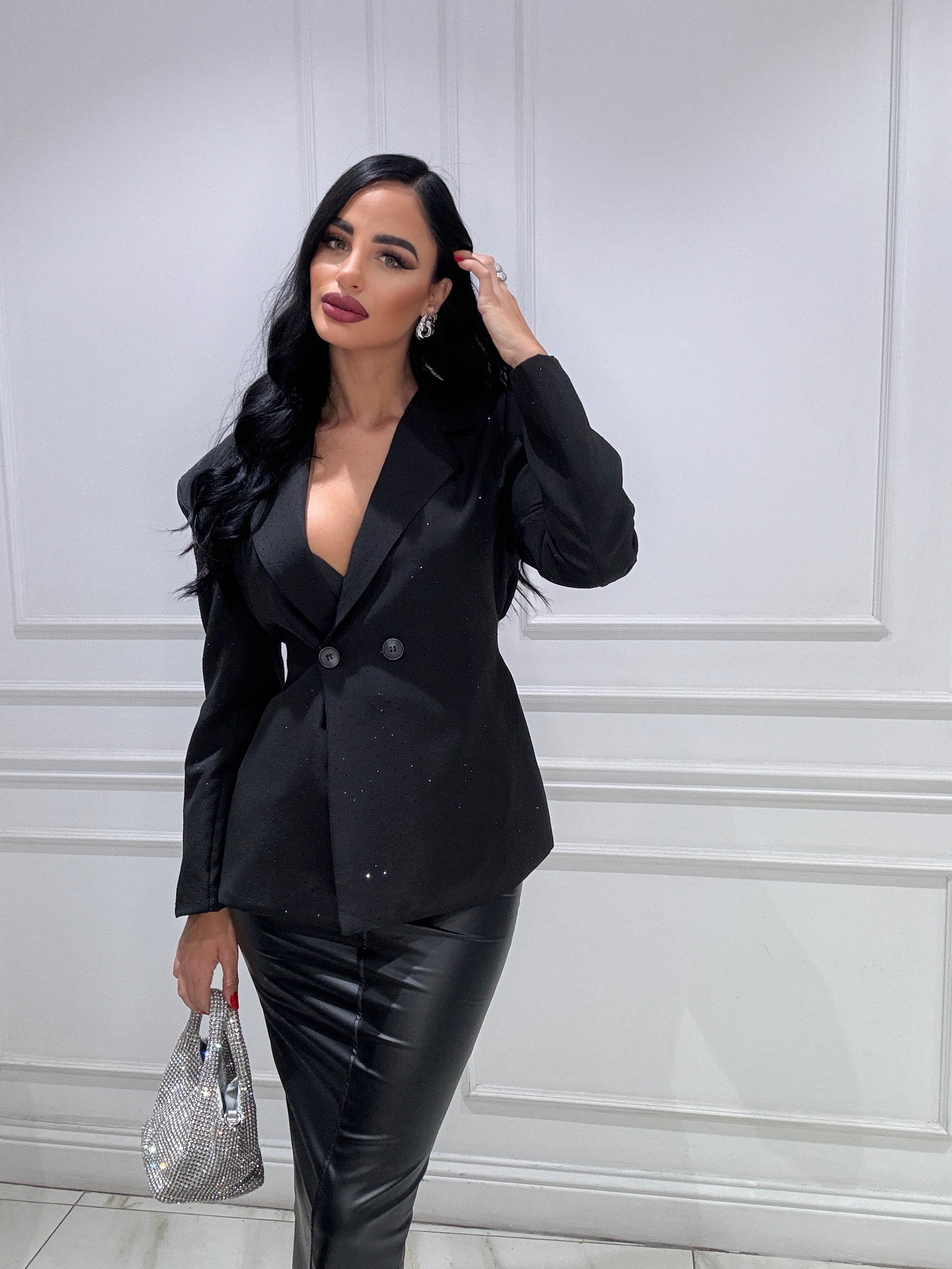 Blazer strass avvitato