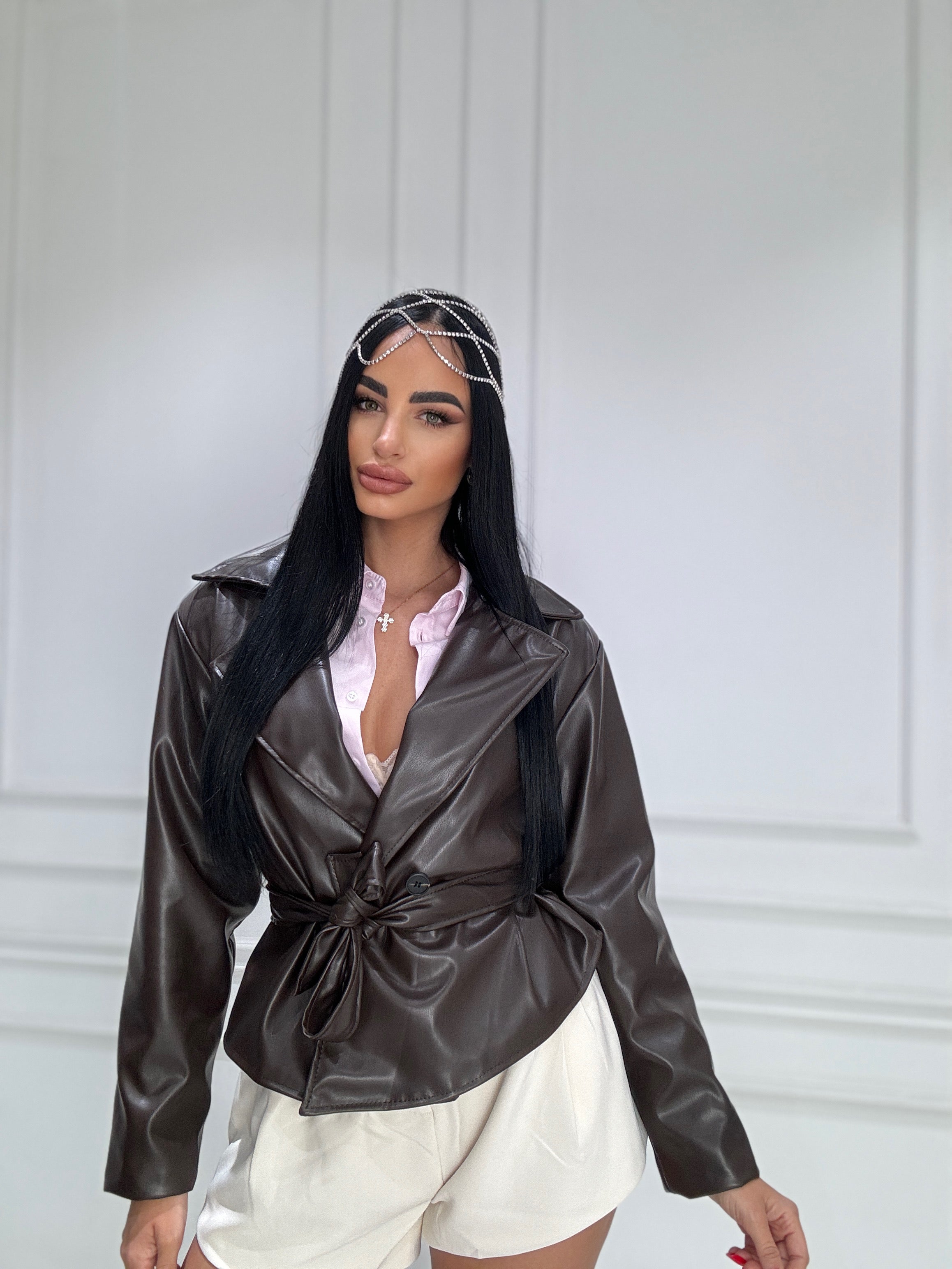 Giubotto trench ecopelle