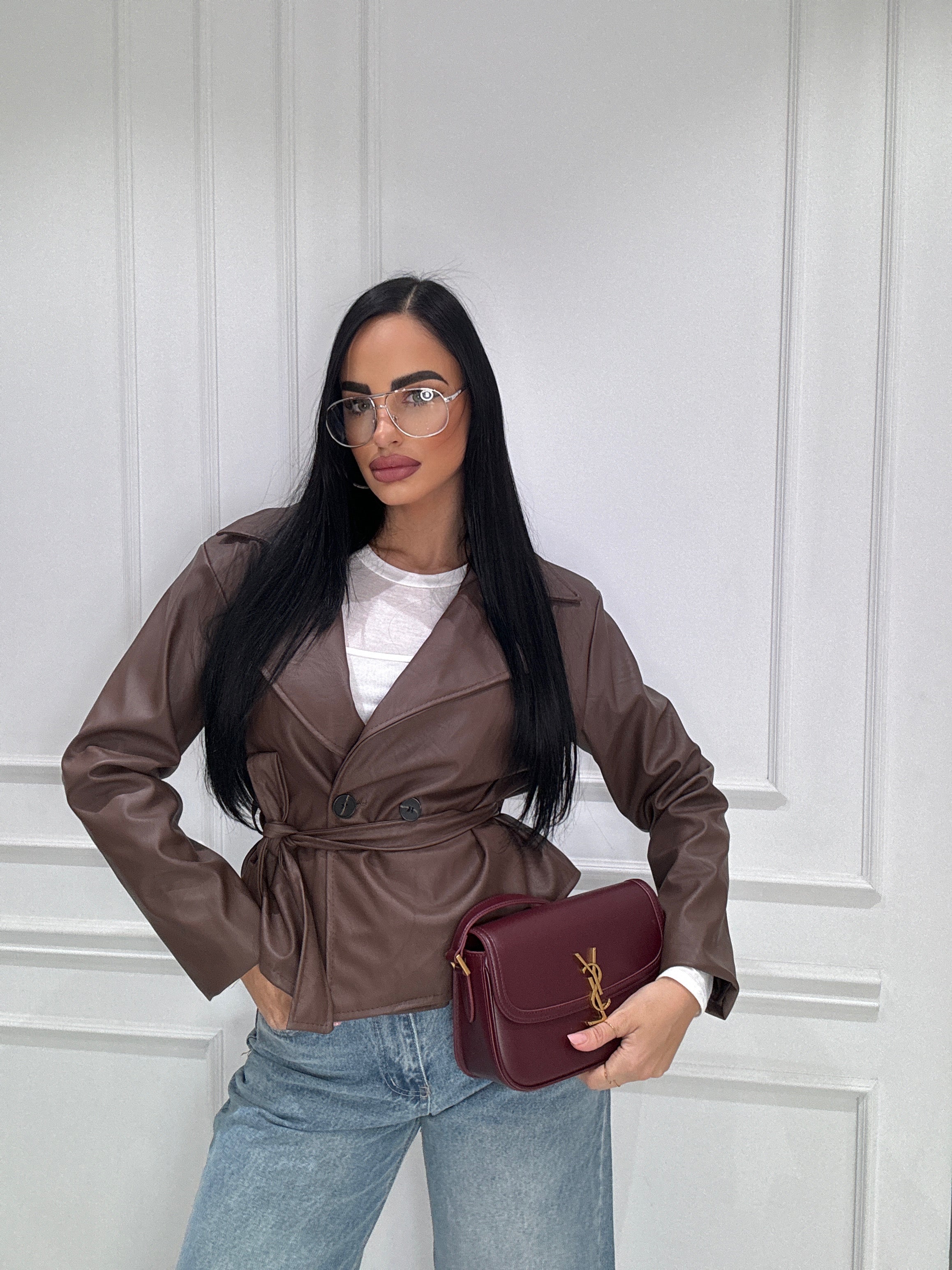 Giubotto trench ecopelle
