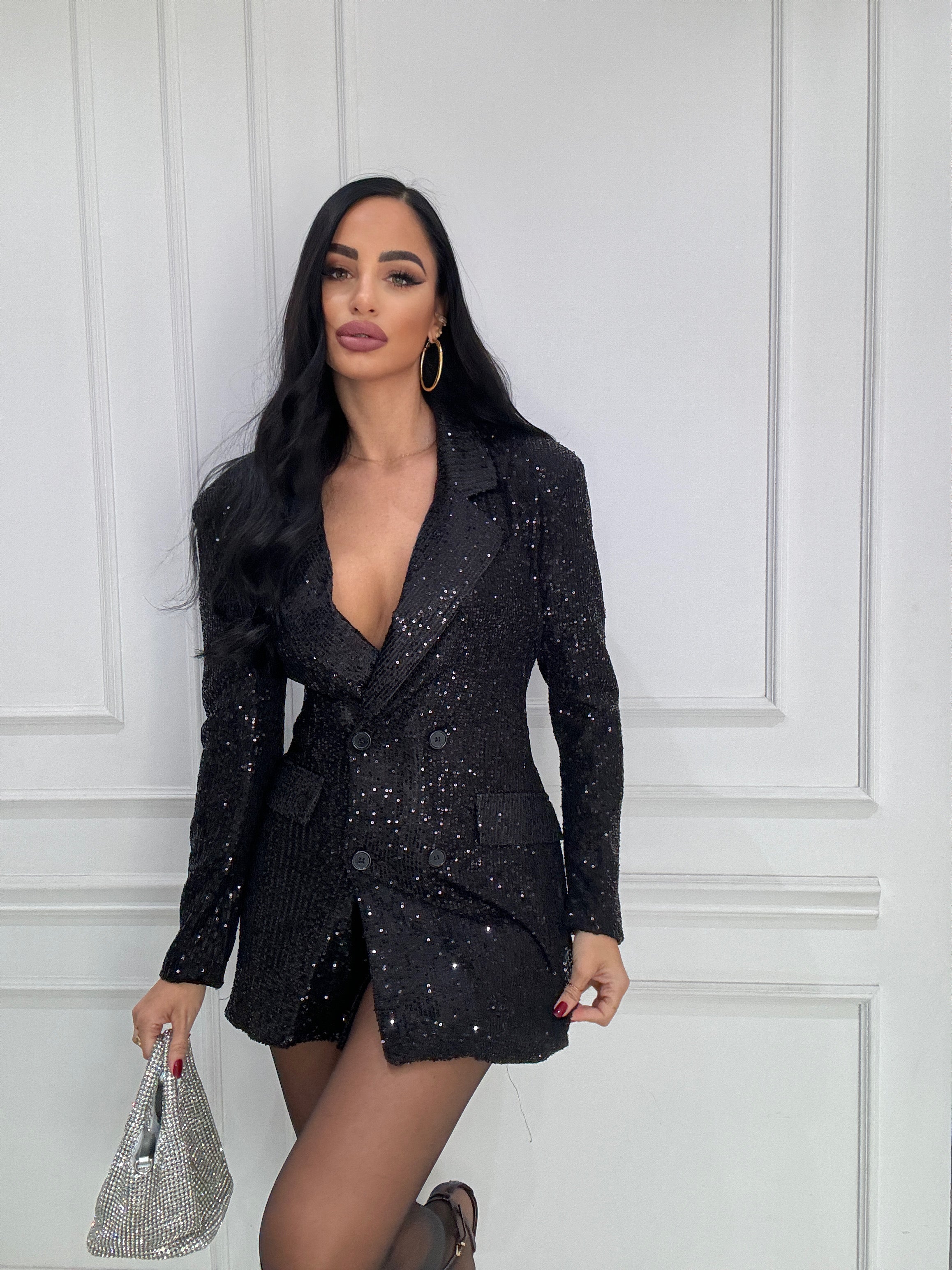Vestito blazer paillettes