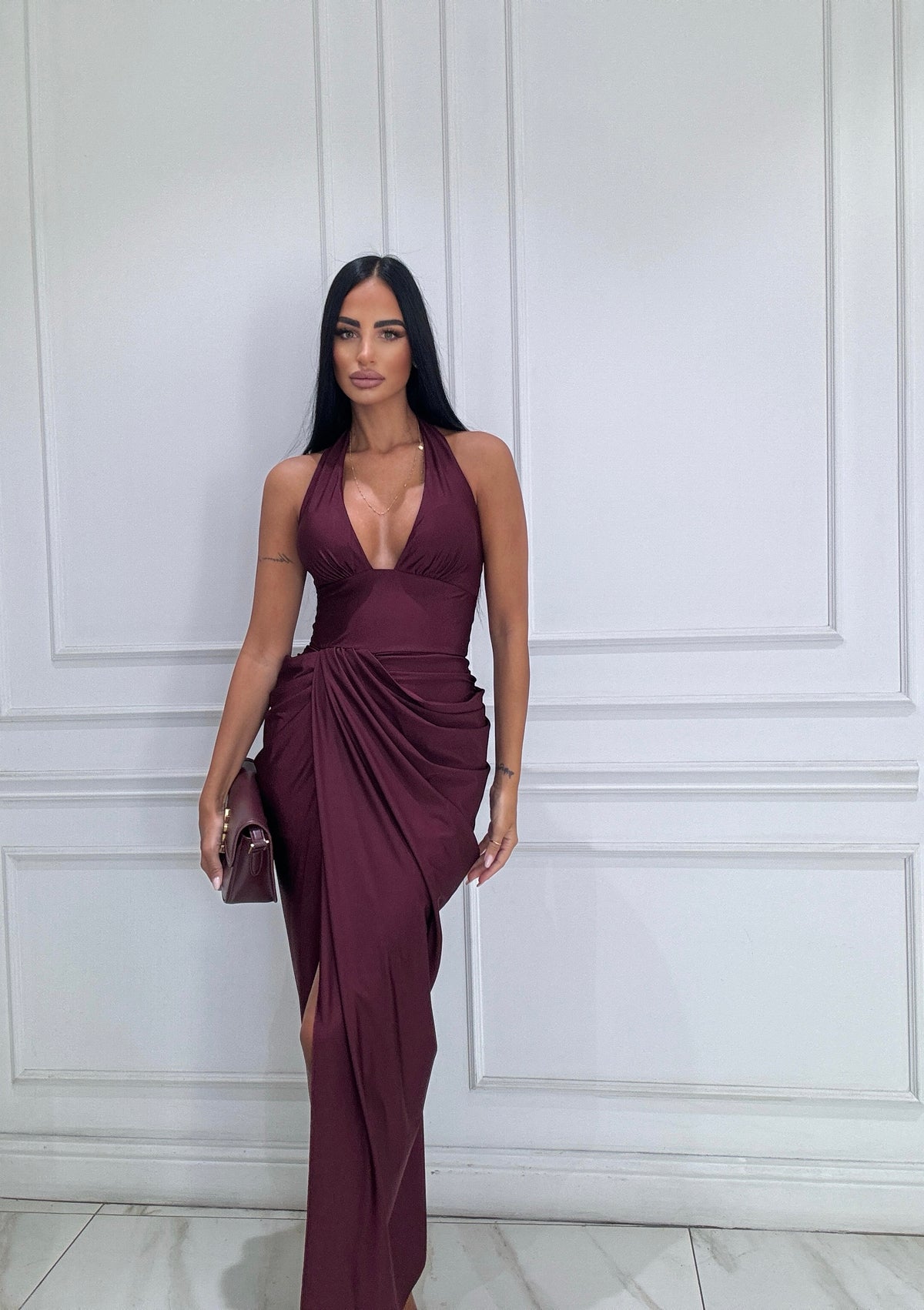 Vestito bella bordeaux