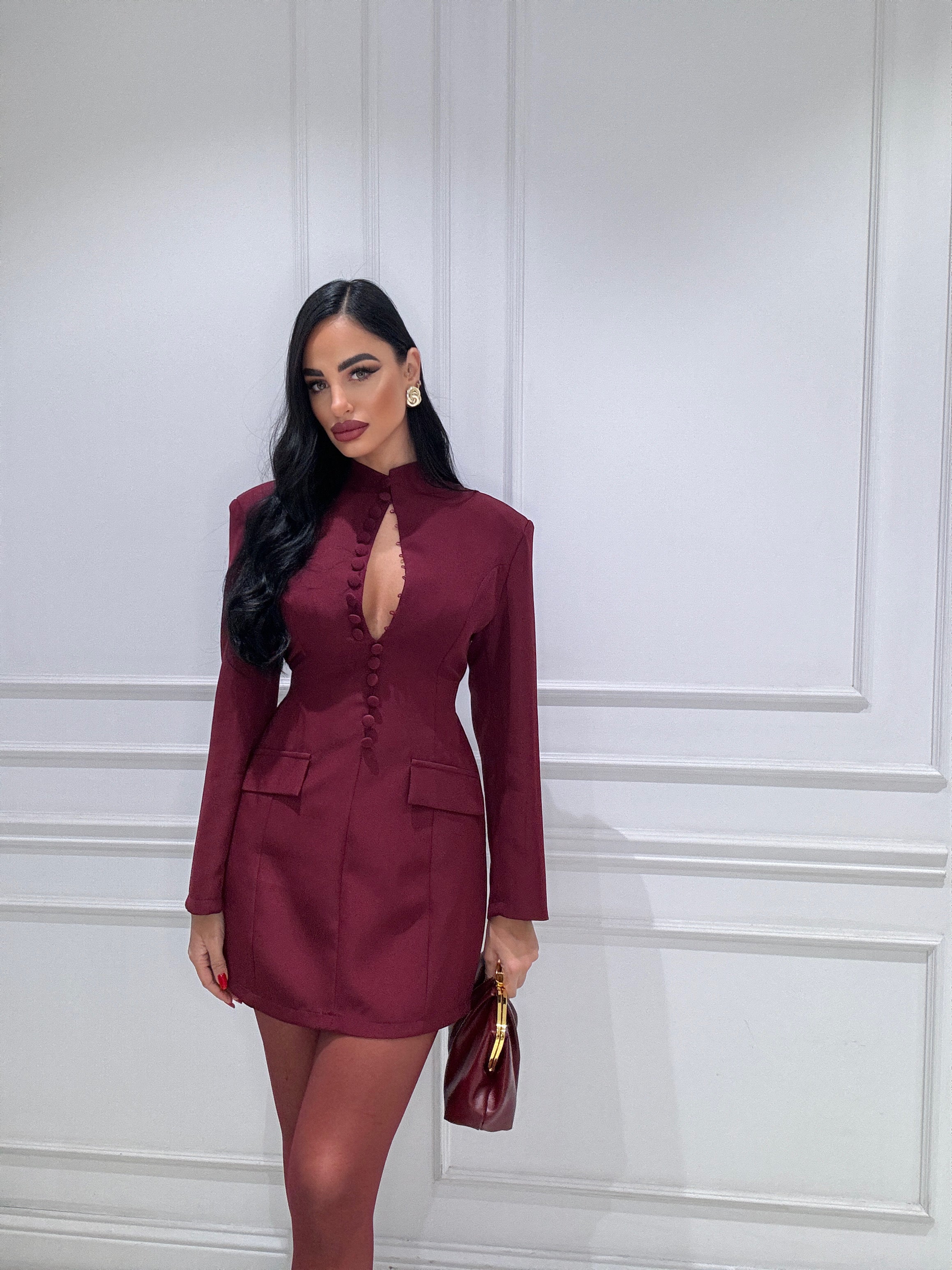 Abito blazer bordeaux