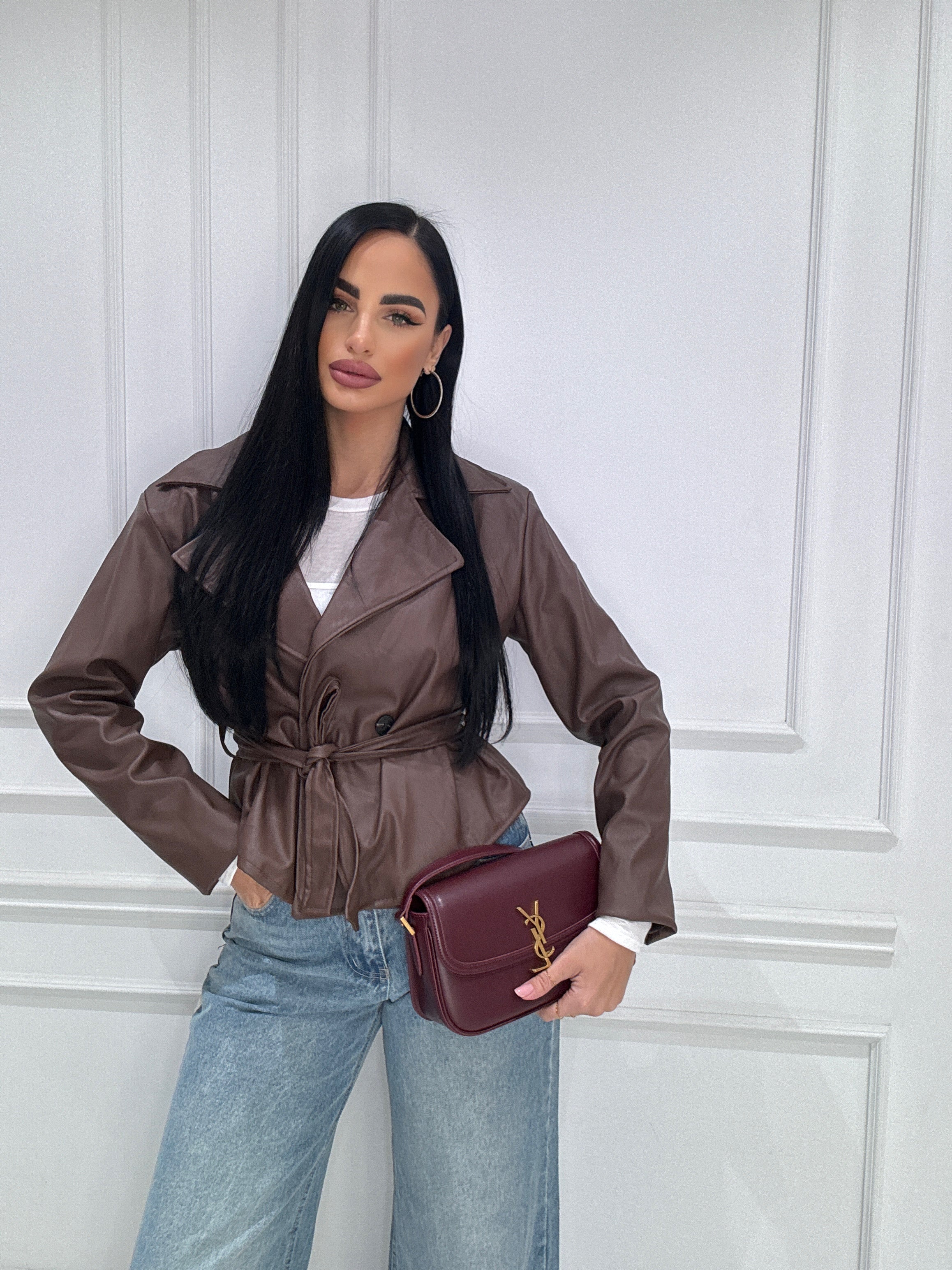 Giubotto trench ecopelle