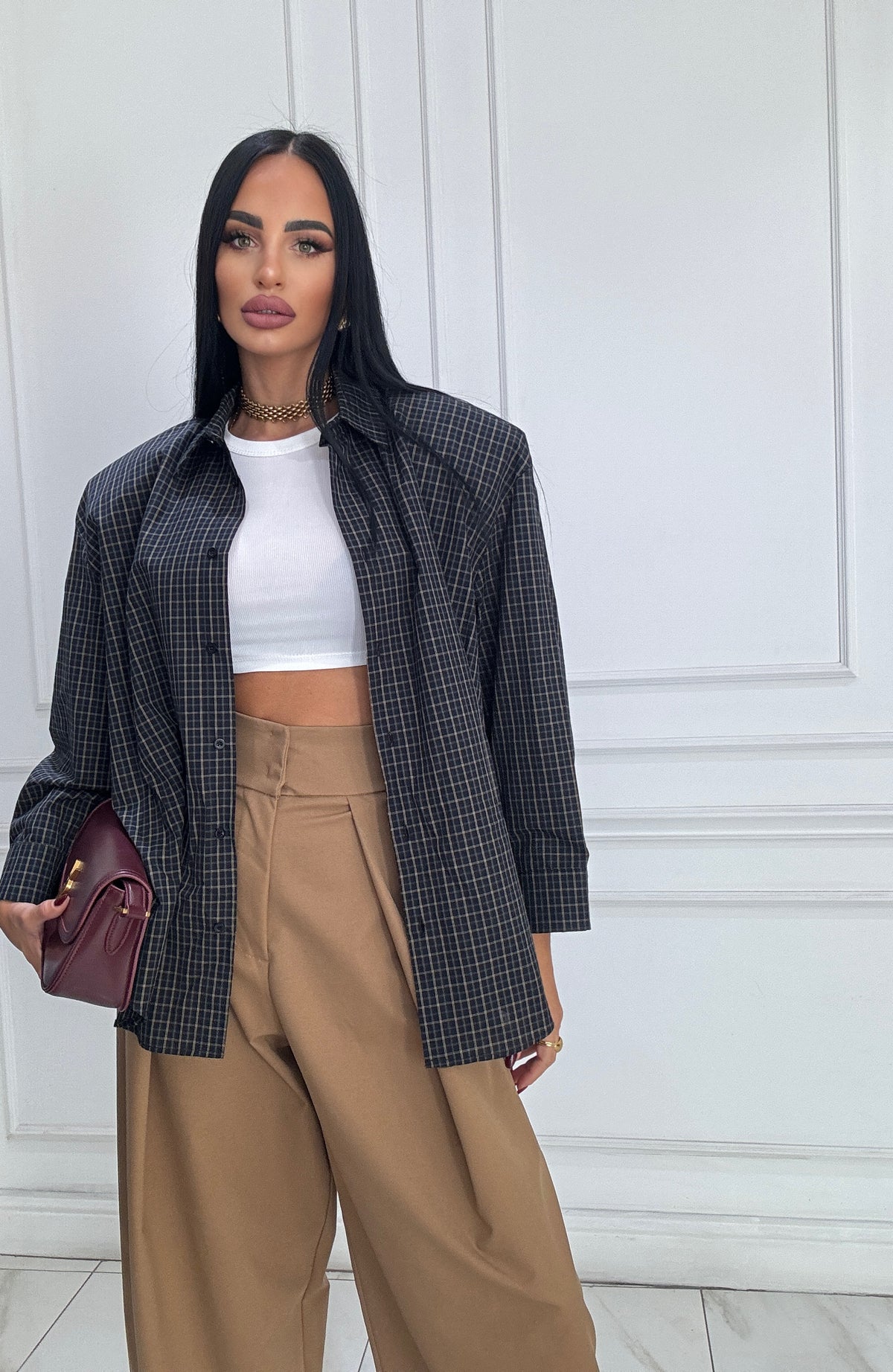 Camicia quadri “just west”