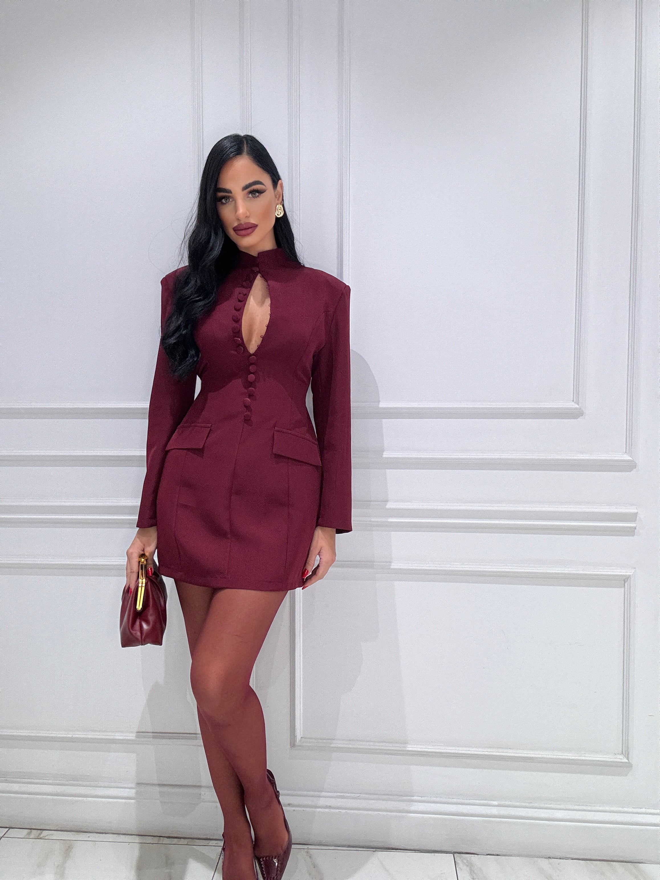 Abito blazer bordeaux